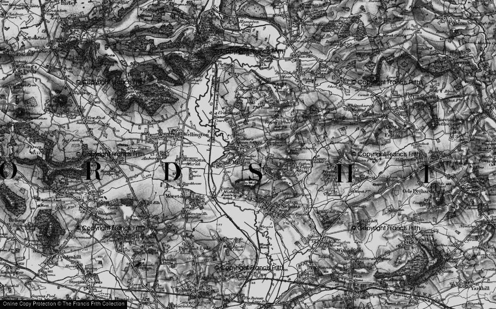 Old Map of Marden, 1898 in 1898