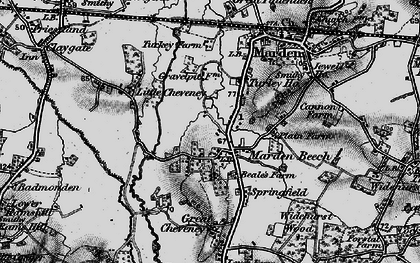 Old map of Marden Beech in 1895