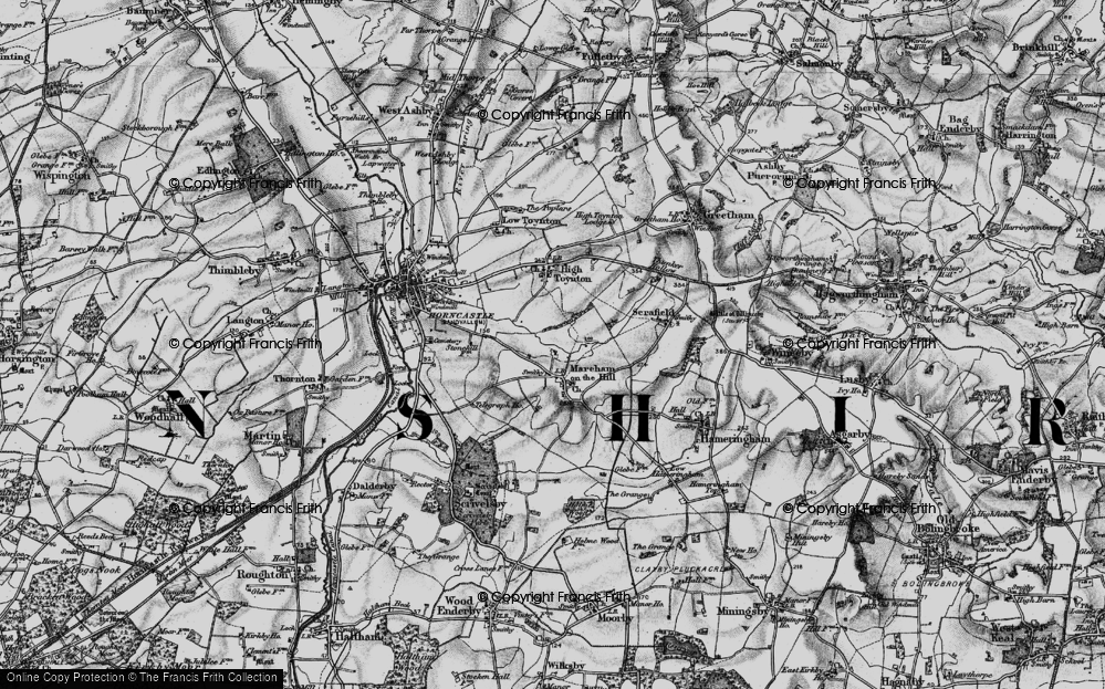 Old Map of Mareham on the Hill, 1899 in 1899