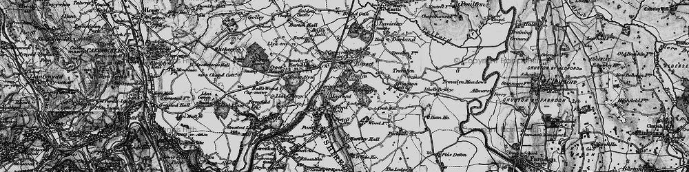 Old map of Marford in 1897
