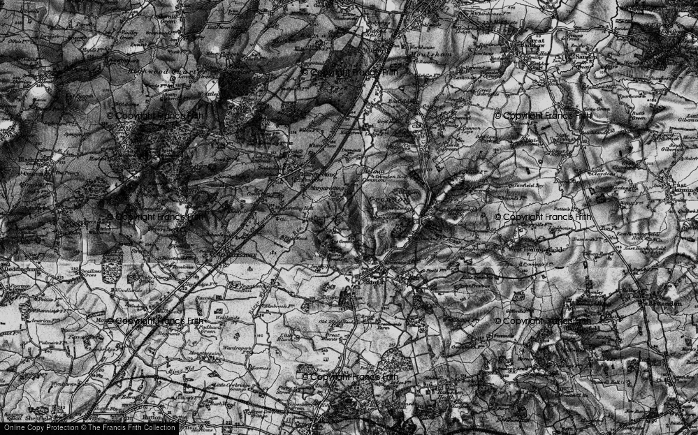 Old Map of Margaretting Tye, 1896 in 1896