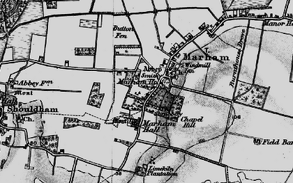 Old map of Button Fen in 1893