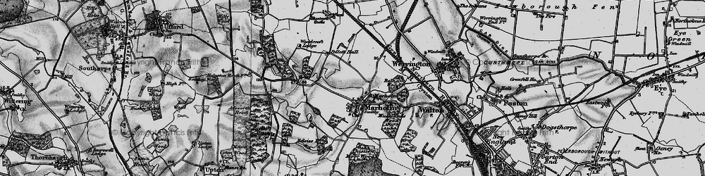 Old map of Marholm in 1898
