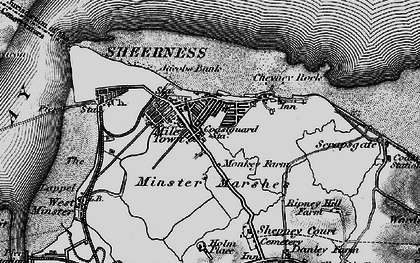 Old map of Marine Town in 1895