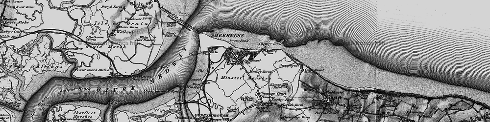 Old map of Marine Town in 1895