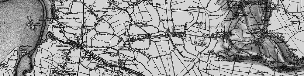 Old map of Mark Causeway in 1898