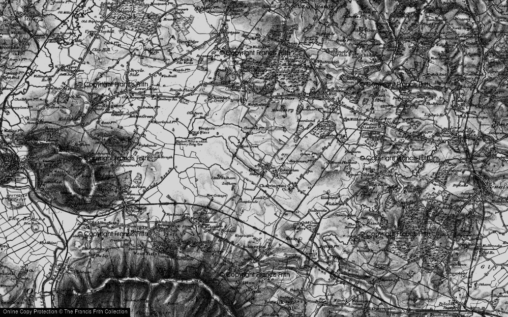 Old Map of Mark Cross, 1895 in 1895