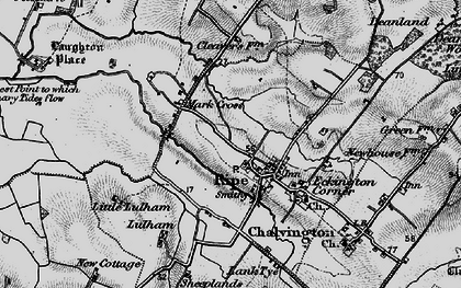 Old map of Mark Cross in 1895
