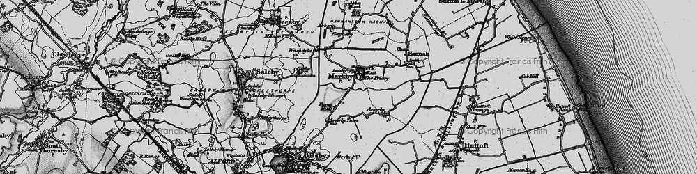 Old map of Markby in 1899