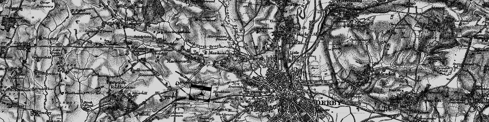 Old map of Markeaton in 1895