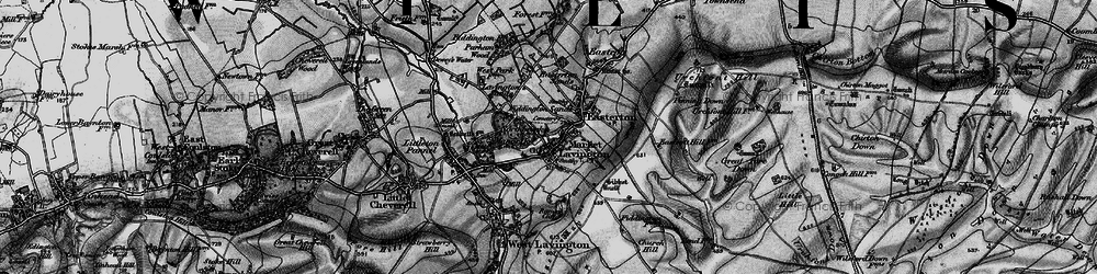Old map of Market Lavington in 1898