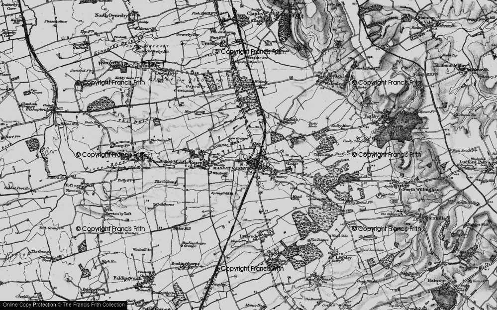 Old Map of Historic Map covering Woodlands in 1898
