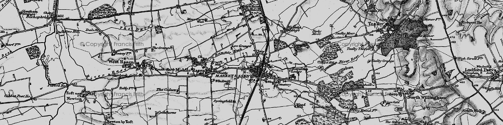 Old map of Market Rasen in 1898