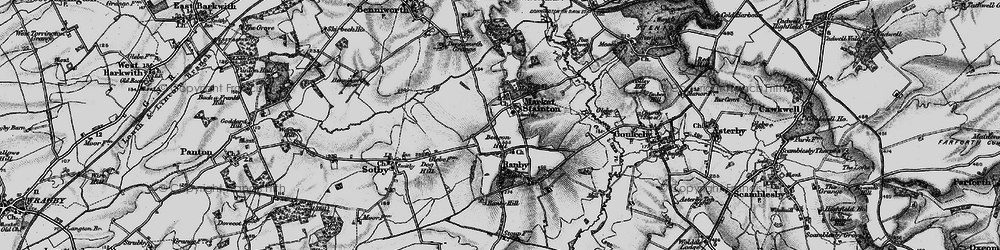 Old map of Benniworth Grange in 1899