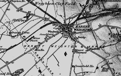 Old map of Market Weighton in 1898