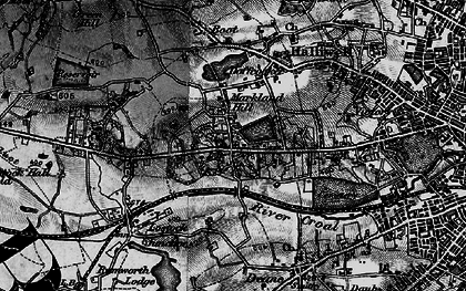 Old map of Markland Hill in 1896