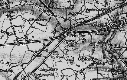 Old map of Marks Tey in 1896
