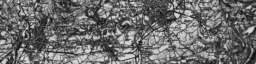 Old map of Marland in 1896