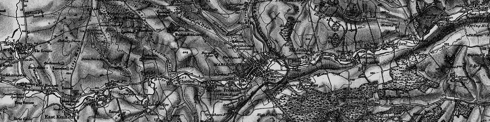 Old map of Marlborough in 1898