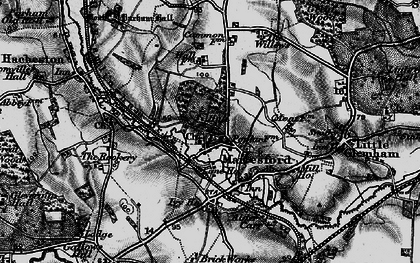 Old map of Marlesford in 1898