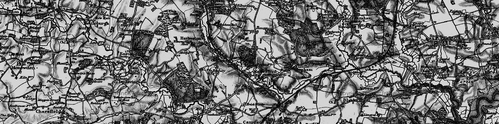 Old map of Marlesford in 1898