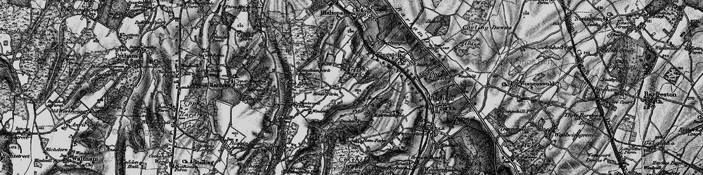 Old map of Marley in 1895