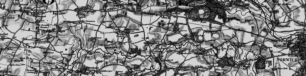 Old map of Marlingford in 1898