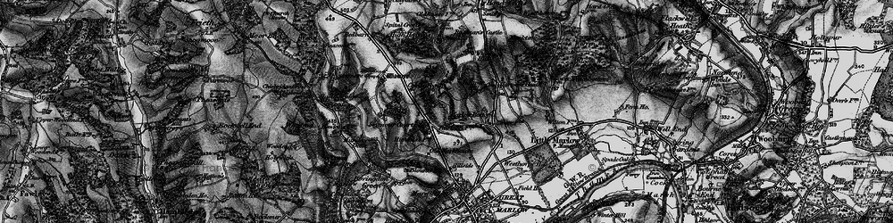 Old map of Marlow Bottom in 1895