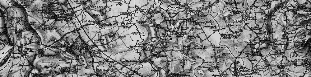 Old map of Marnhull in 1898