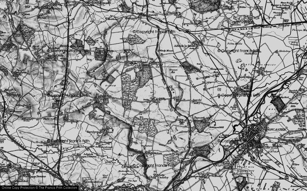 Old Map of Historic Map covering Melton Wood in 1895