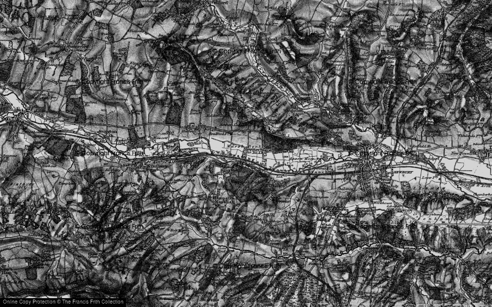Old Map of Marsh Benham, 1895 in 1895
