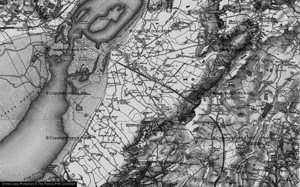 Old Map of Marsh Common, 1898 in 1898