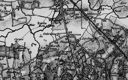 Old map of Den Cross in 1895