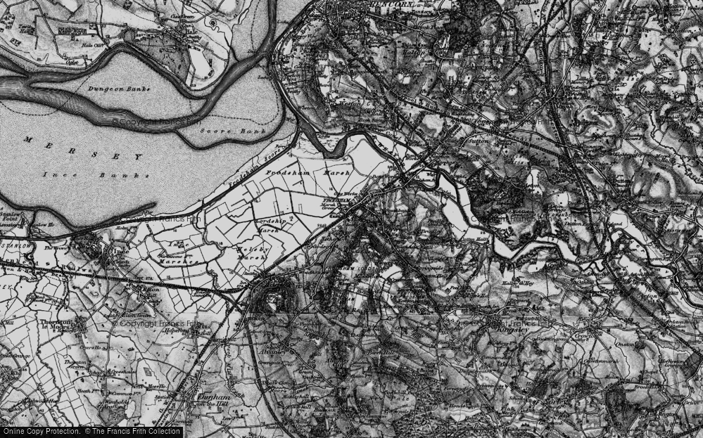 Old Map of Marsh Green, 1896 in 1896