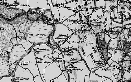 Old map of Marsh Houses in 1896