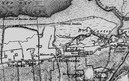 Old map of Brancaster Bay in 1898