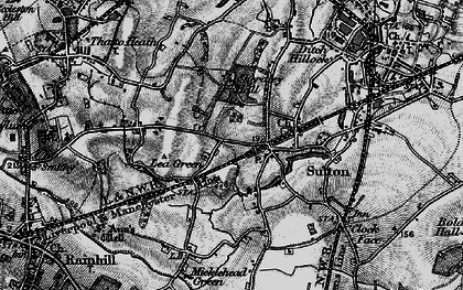 Old map of Marshall's Cross in 1896