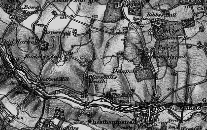 Old map of Marshalls Heath in 1896