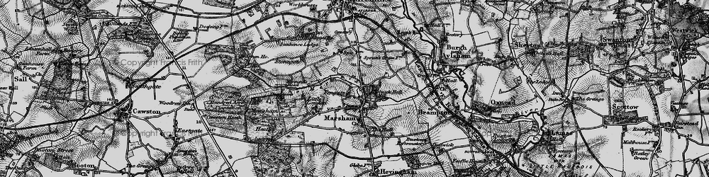 Old map of Marsham in 1898