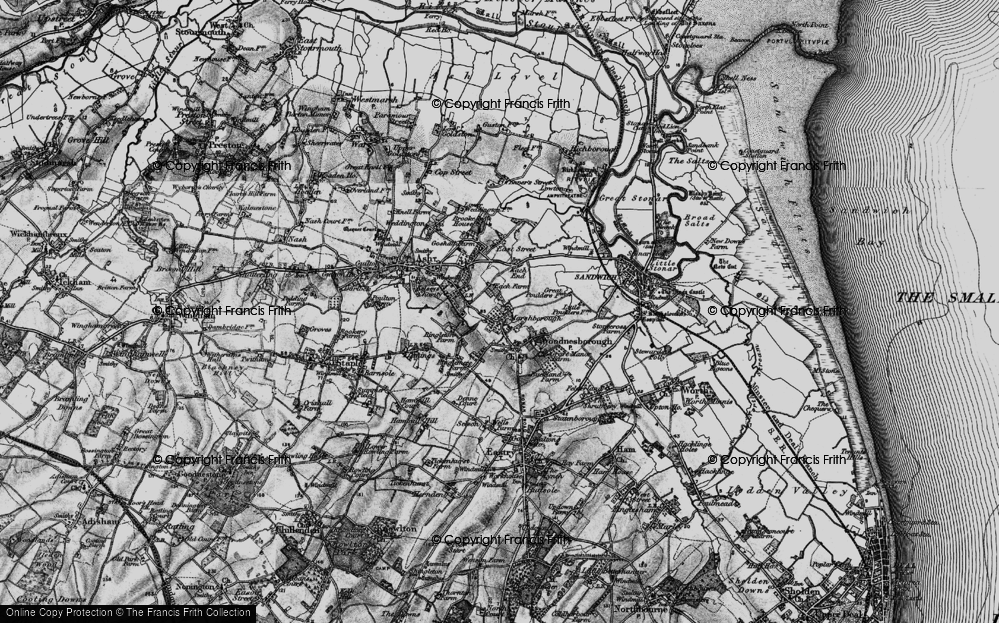 Old Map of Marshborough, 1895 in 1895