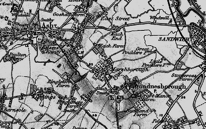 Old map of Marshborough in 1895