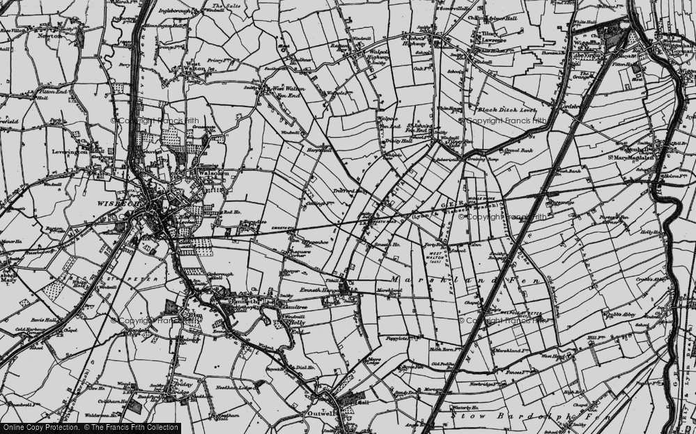 Old Map of Marshland St James, 1893 in 1893