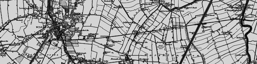 Old map of Marshland St James in 1893