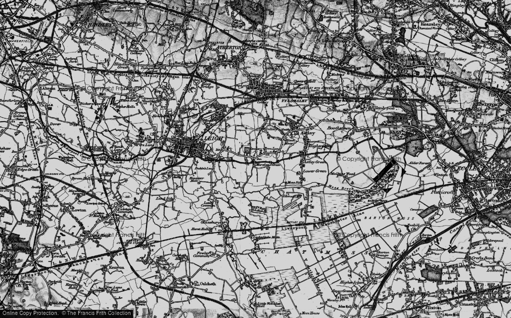 Old Map of Marsland Green, 1896 in 1896
