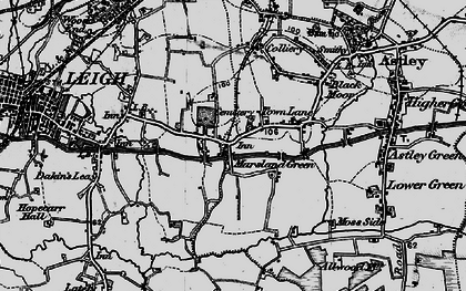 Old map of Marsland Green in 1896
