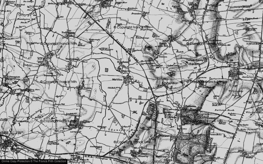 Old Map of Marston, 1895 in 1895