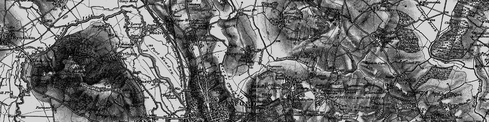 Old map of Marston in 1895