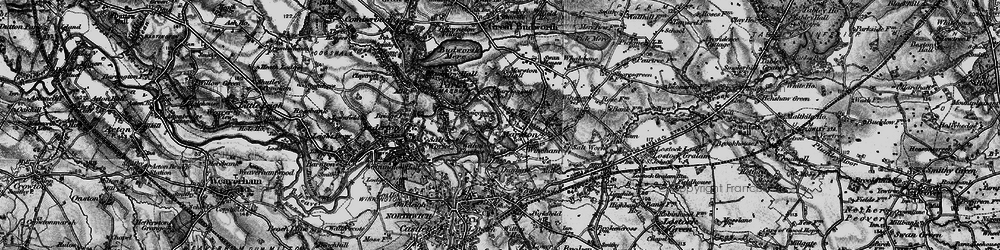 Old map of Marston in 1896