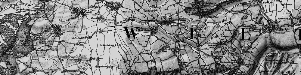 Old map of Marston in 1898