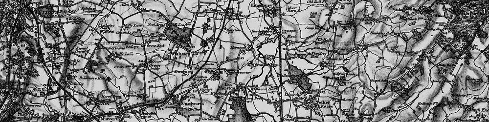 Old map of Marston in 1899